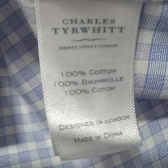 Charles Tyrwhitt Men's Button Up Dress Shirt, Size XL - Picture 5 of 5